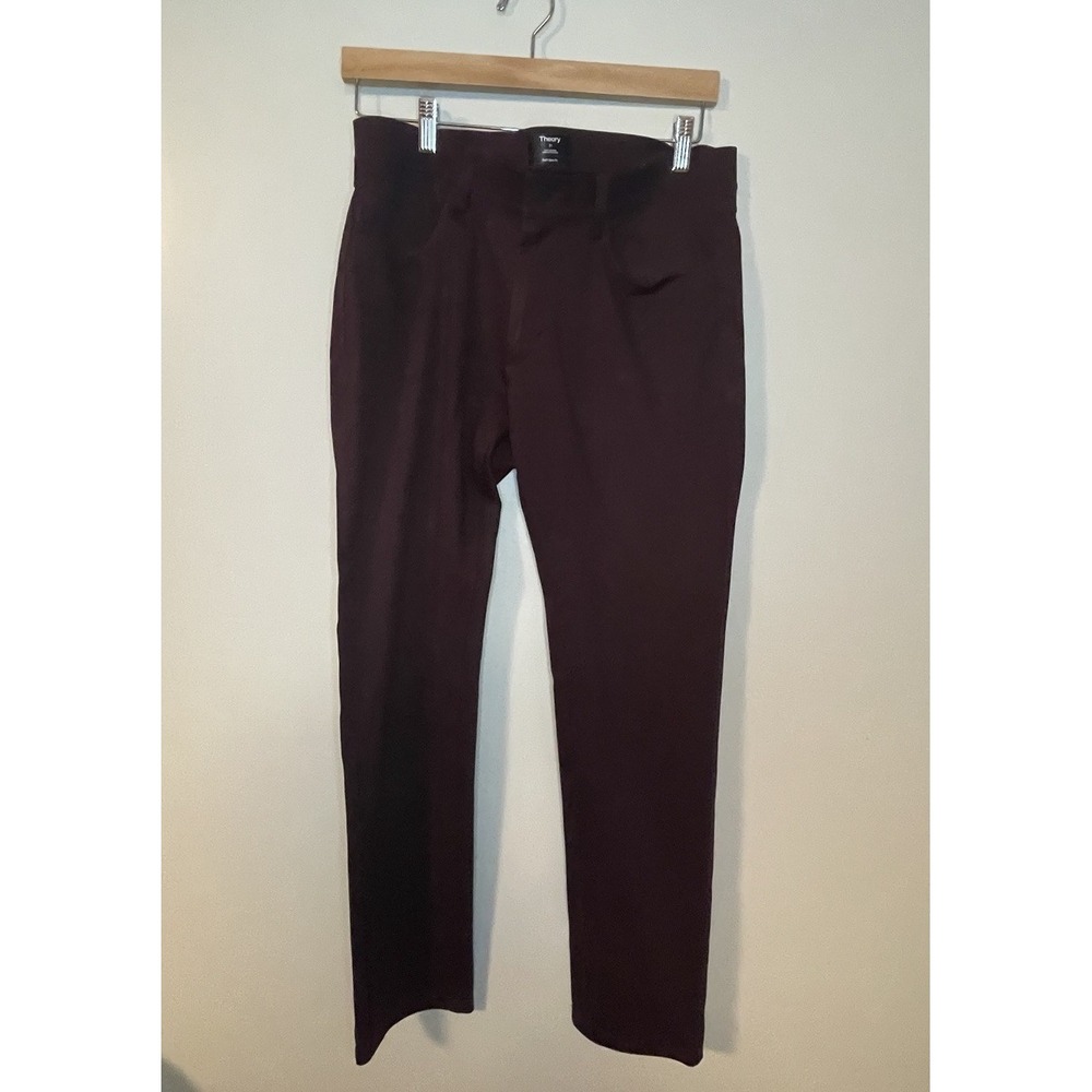 Theory Tech Raffi Ponte Mulberry‎ Pants Mens 31x 31 Raffi Slim Fit